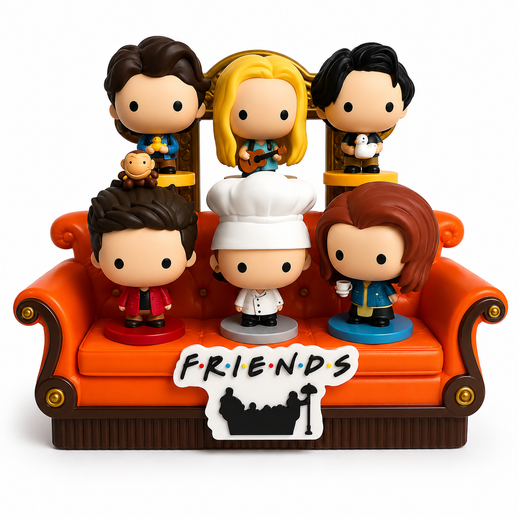 Sofá Central Perk Friends para Bonecos McDonald's – Edição Premium