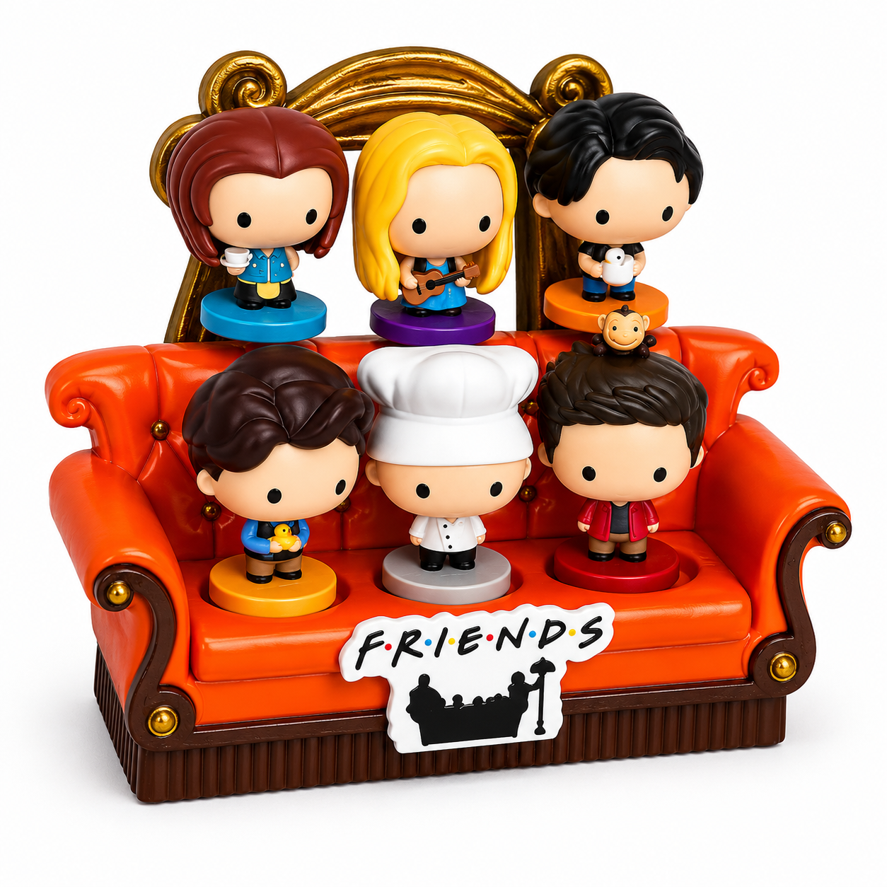 Sofá Central Perk Friends para Bonecos McDonald's – Edição Premium